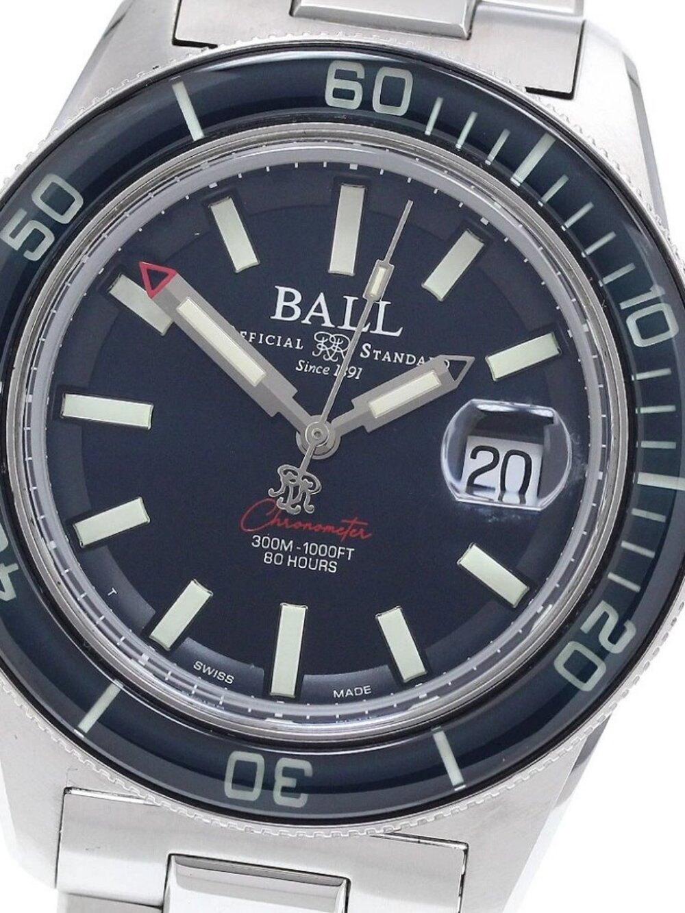 BALLWATCH Engineer M Skin Diver III Beyond DD3100A Date AT Men's Watch_914340